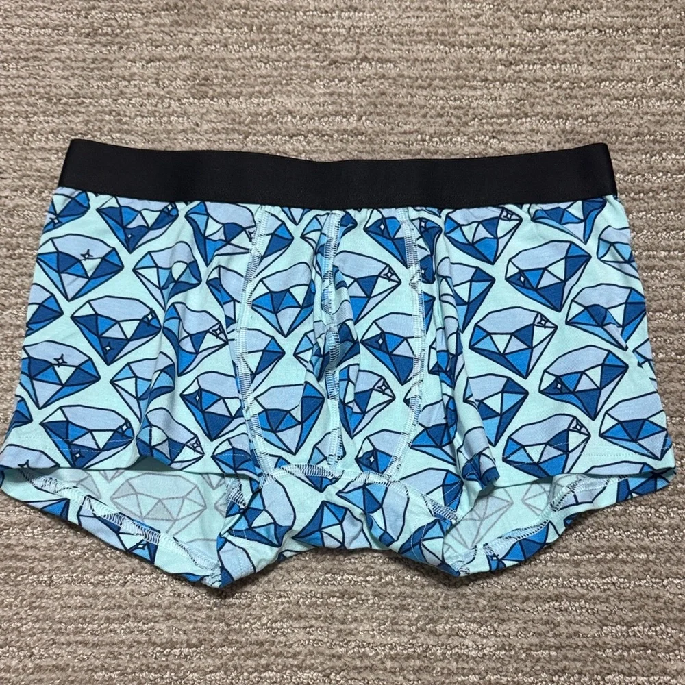 3 Pair MeUndies Men's Patterned Boxer Trunks